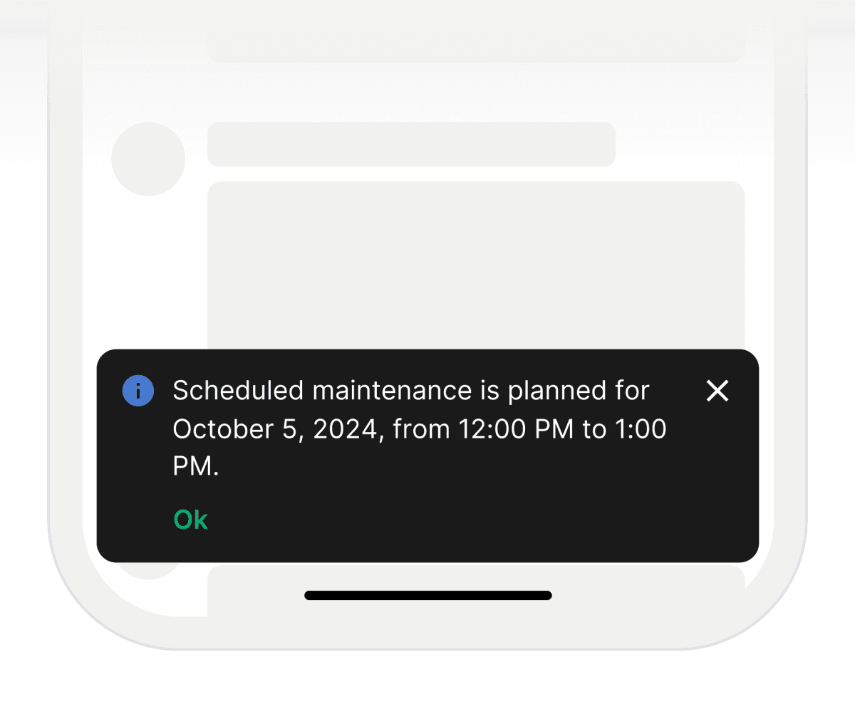 illustration of Toast messages